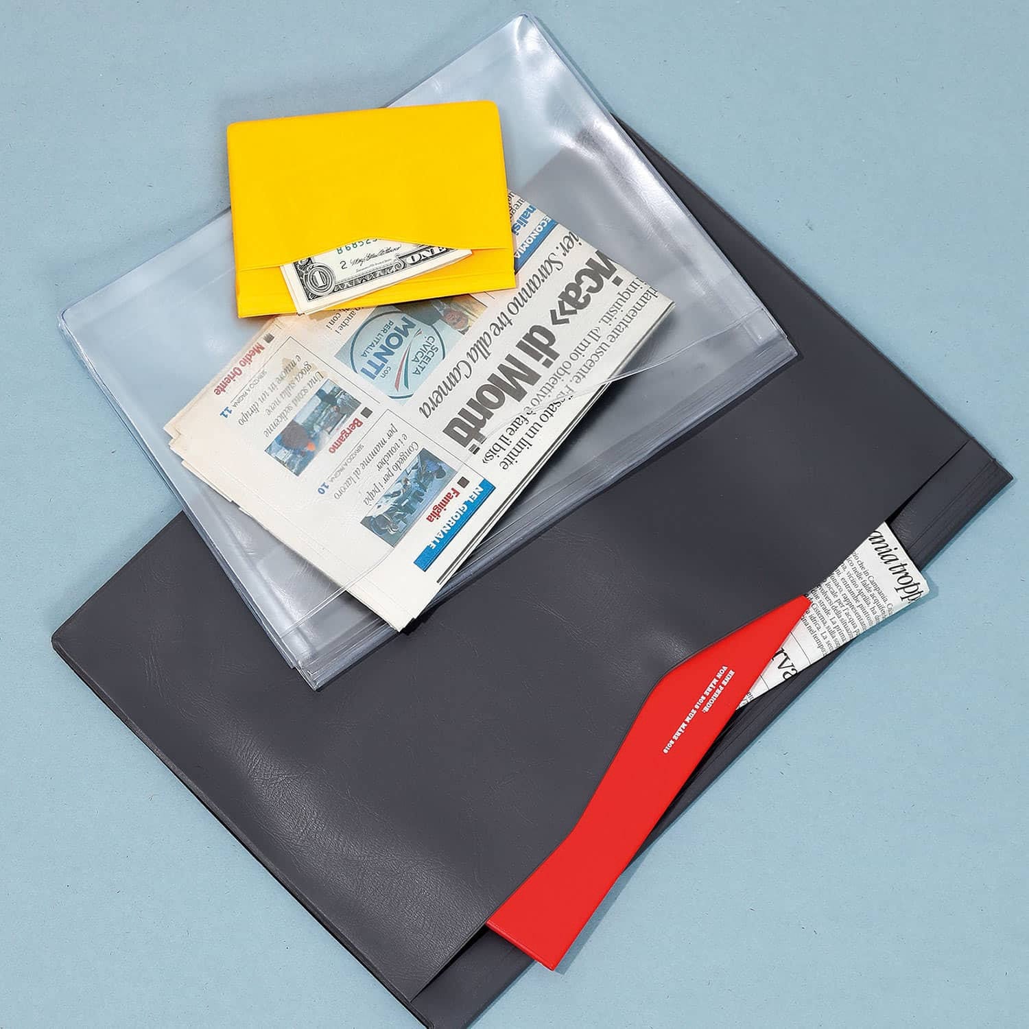 Teczka z klapką Hightide nähe A4 | Bordowa