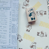 Pieczątka | Panda z plecakiem