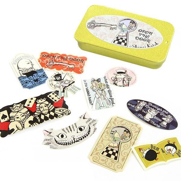 Zestaw naklejek w puszce | Alicja w Krainie Czarów