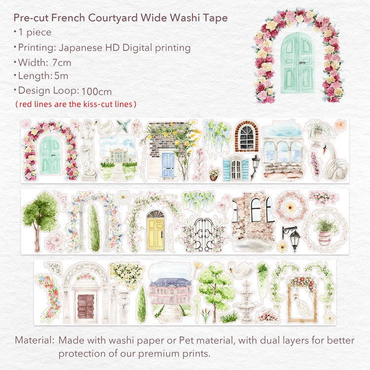 Taśma Washi Pre-Cut | Francuska Prowincja