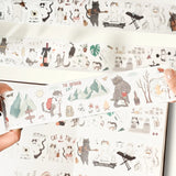 Zestaw naklejek w taśmie Washi | Kocia zabawa