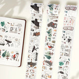 Zestaw naklejek w taśmie Washi | Kocia zabawa