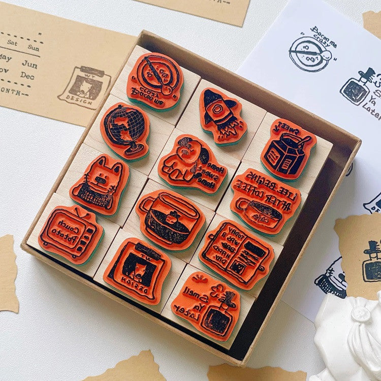 Zestaw pieczątek | Leniwy dzień