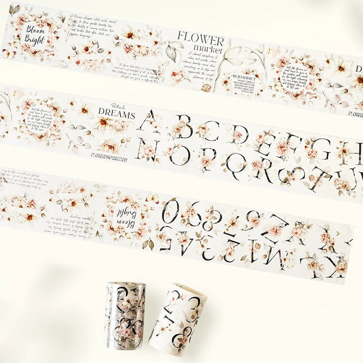 Taśma Washi Pre-Cut | Różane Napisy