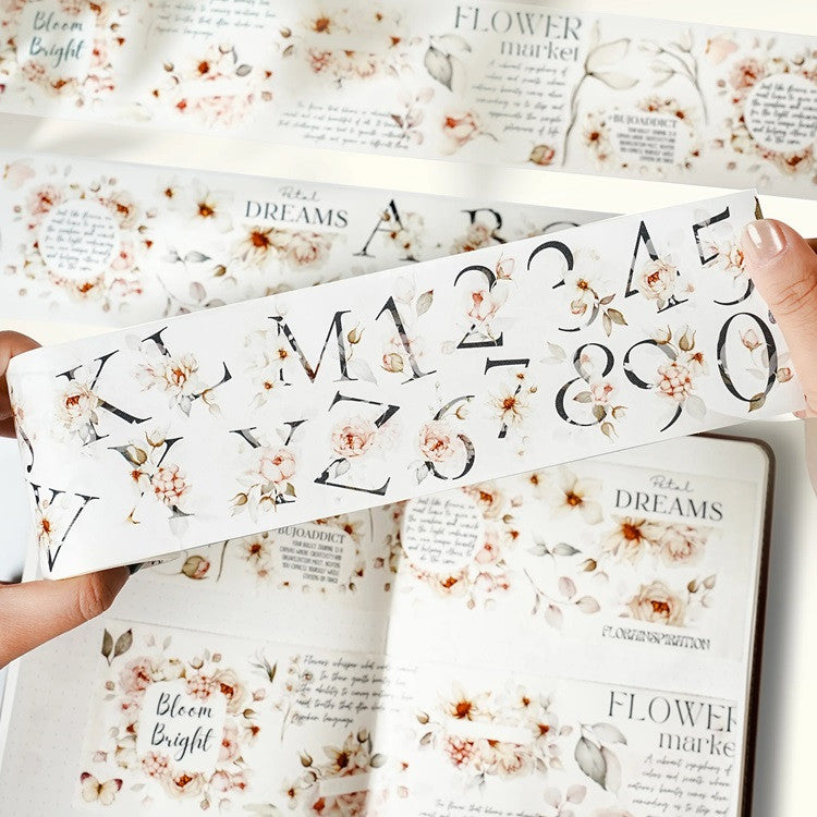 Taśma Washi Pre-Cut | Różane Napisy