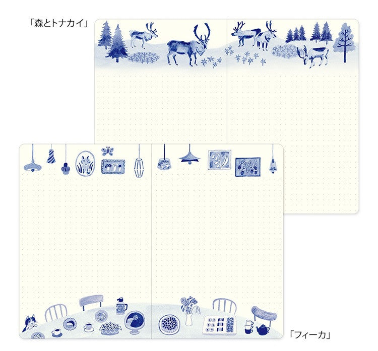 Notatnik Midori Yuru Log B6 | Nordycki niebieski