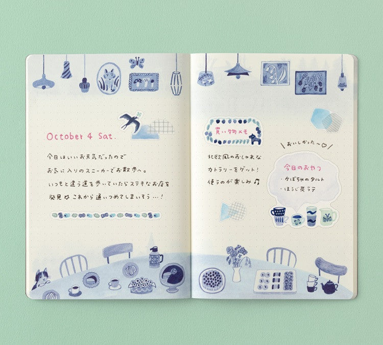 Notatnik Midori Yuru Log B6 | Nordycki niebieski