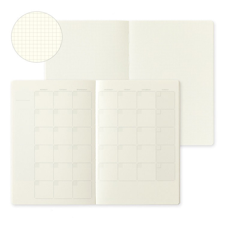 Kalendarz wieczny Midori Yuru Log B6 | 12-Miesięczny