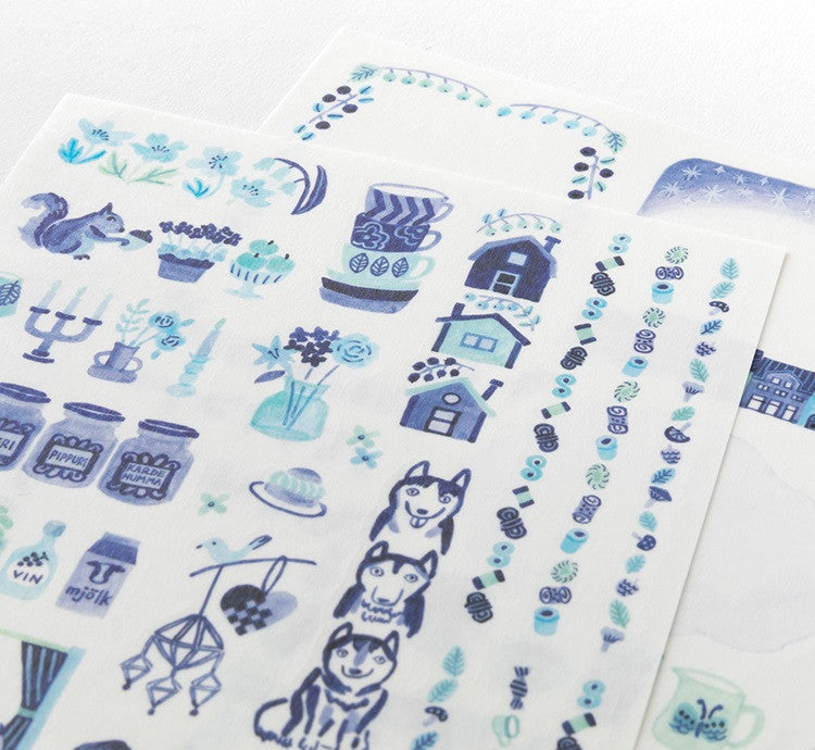 Naklejki Midori Yuru Log | Nordycki niebieski