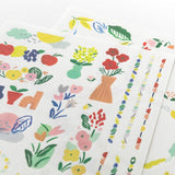 Naklejki Midori Yuru Log | Kwiatowa abstrakcja