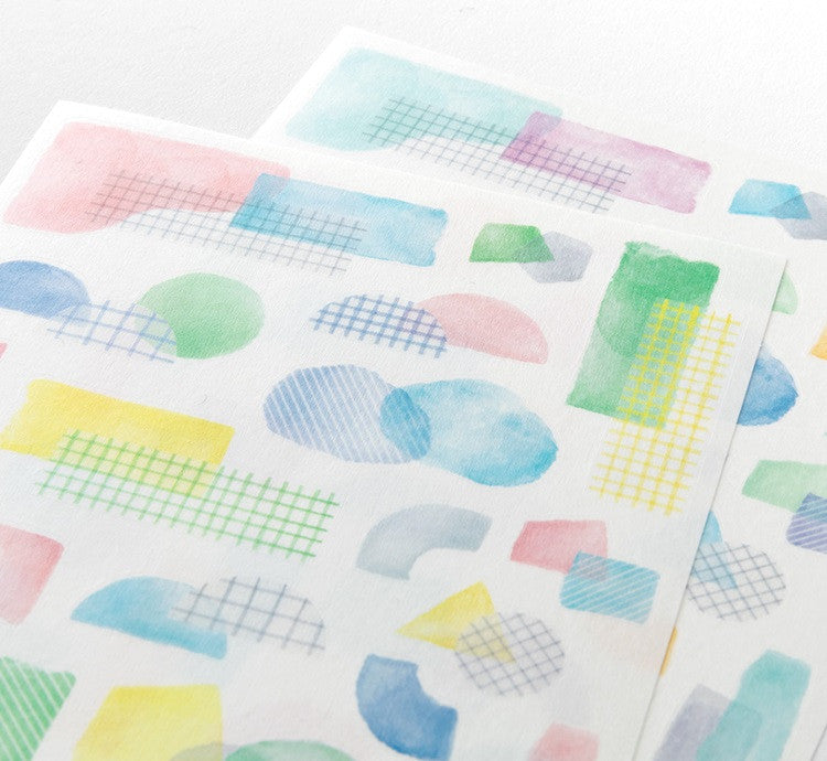 Naklejki Midori Yuru Log | Akwarelowe kształty