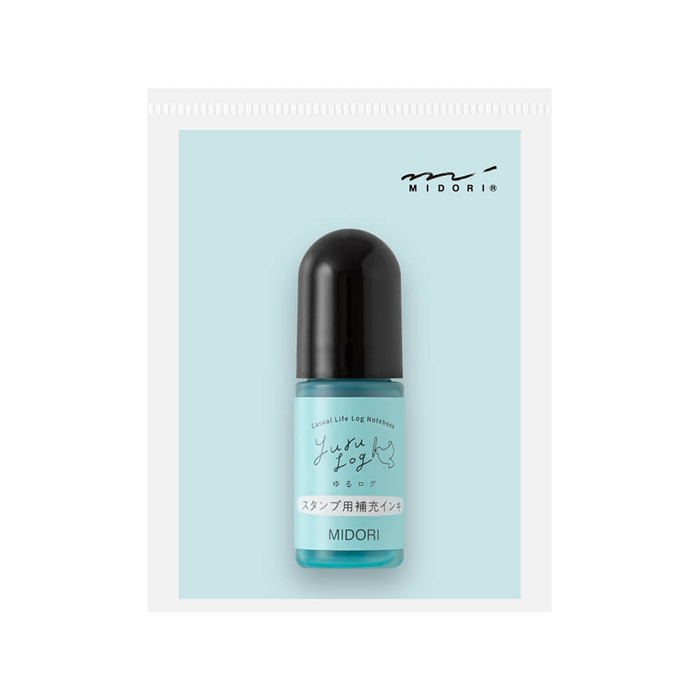 Tusz do pieczątek Midori Yuru Log | Niebieski