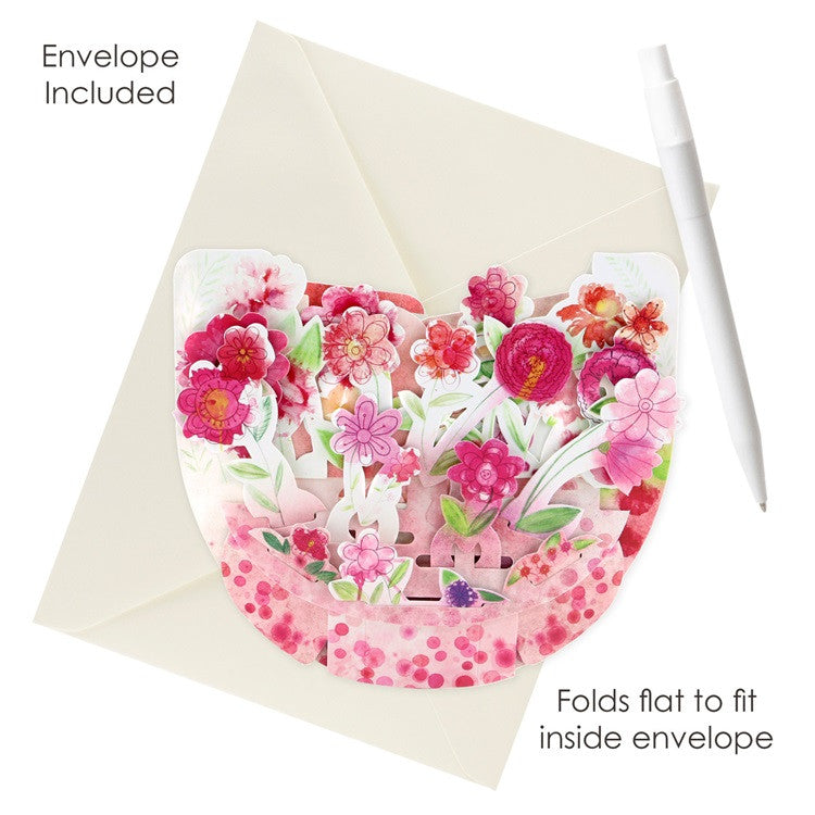 Kartka okolicznościowa Santoro Pop n Rock | Różowy bukiet