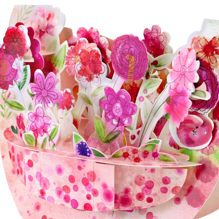 Kartka okolicznościowa Santoro Pop n Rock | Różowy bukiet