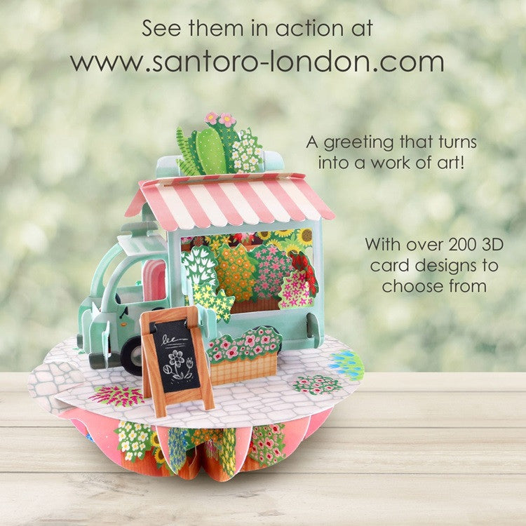 Kartka okolicznościowa Santoro Pirouettes | Kwiatowy stragan