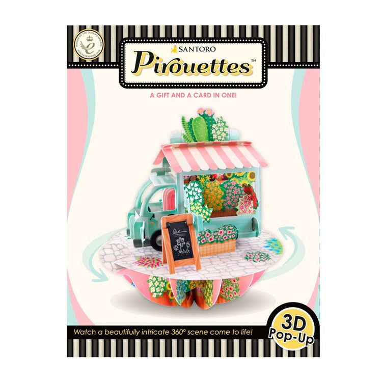 Kartka okolicznościowa Santoro Pirouettes | Kwiatowy stragan