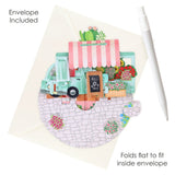 Kartka okolicznościowa Santoro Pirouettes | Kwiatowy stragan