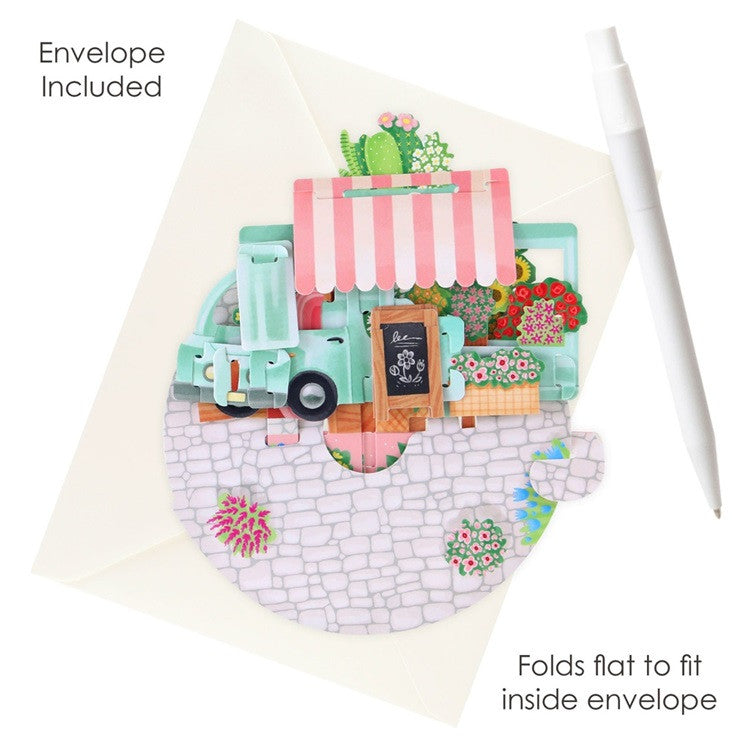 Kartka okolicznościowa Santoro Pirouettes | Kwiatowy stragan