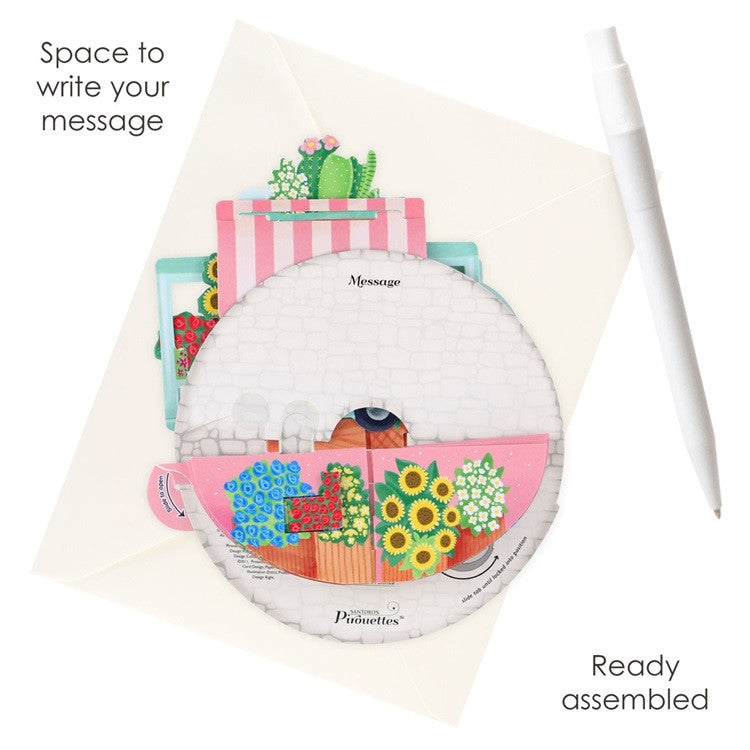 Kartka okolicznościowa Santoro Pirouettes | Kwiatowy stragan