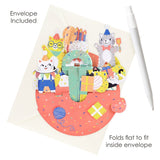 Kartka okolicznościowa Santoro Pirouettes | Kocie urodziny