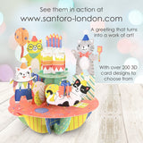 Kartka okolicznościowa Santoro Pirouettes | Kocie urodziny