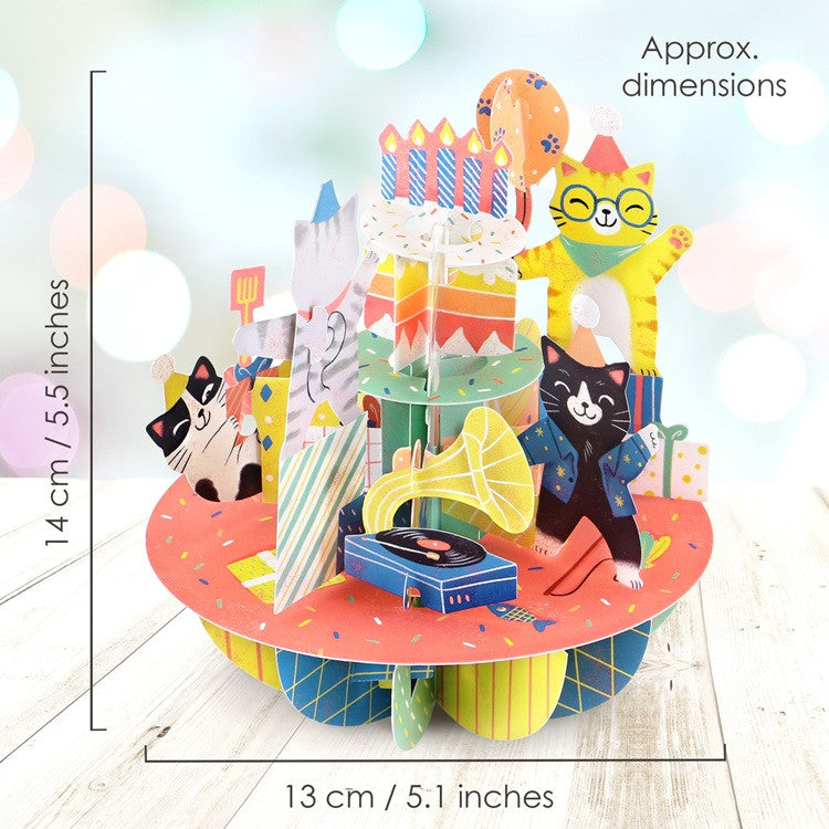 Kartka okolicznościowa Santoro Pirouettes | Kocie urodziny