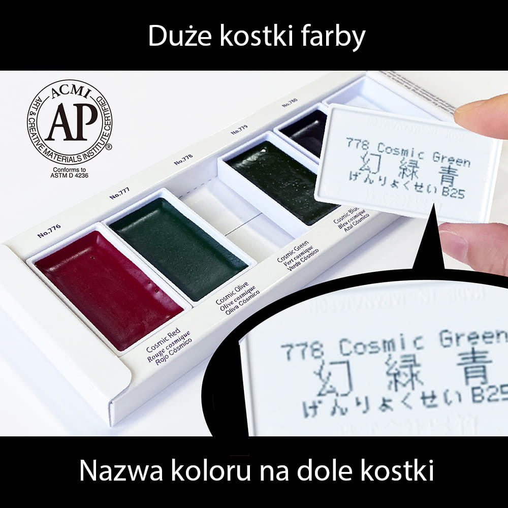 Farby akwarelowe Kuretake Gansai Tambi Granulating Colors 5 sztuk | 2