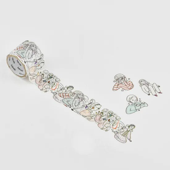 Naklejki Washi w taśmie | Zrelaksowana dziewczyna