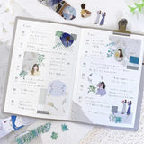 Naklejki Washi w taśmie | Dziewczyna z kwiatami