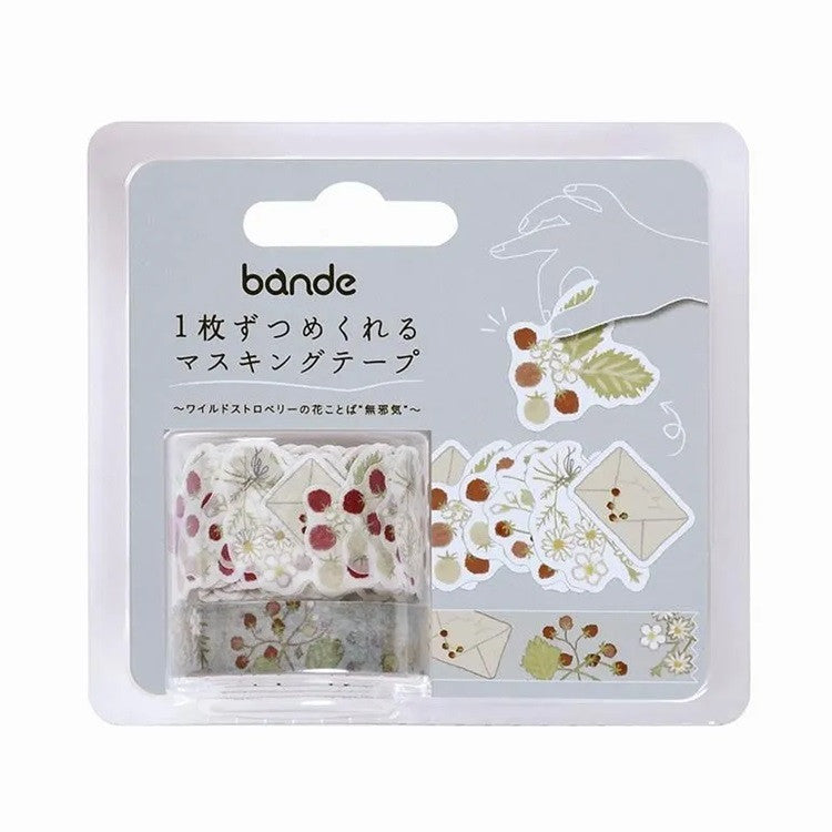 Zestaw naklejek Washi w taśmie | Dzika truskawka