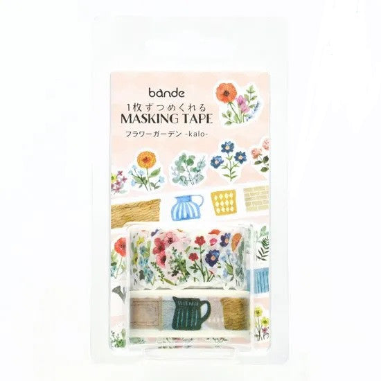 Zestaw naklejek Washi w taśmie | Kwiatowy ogród