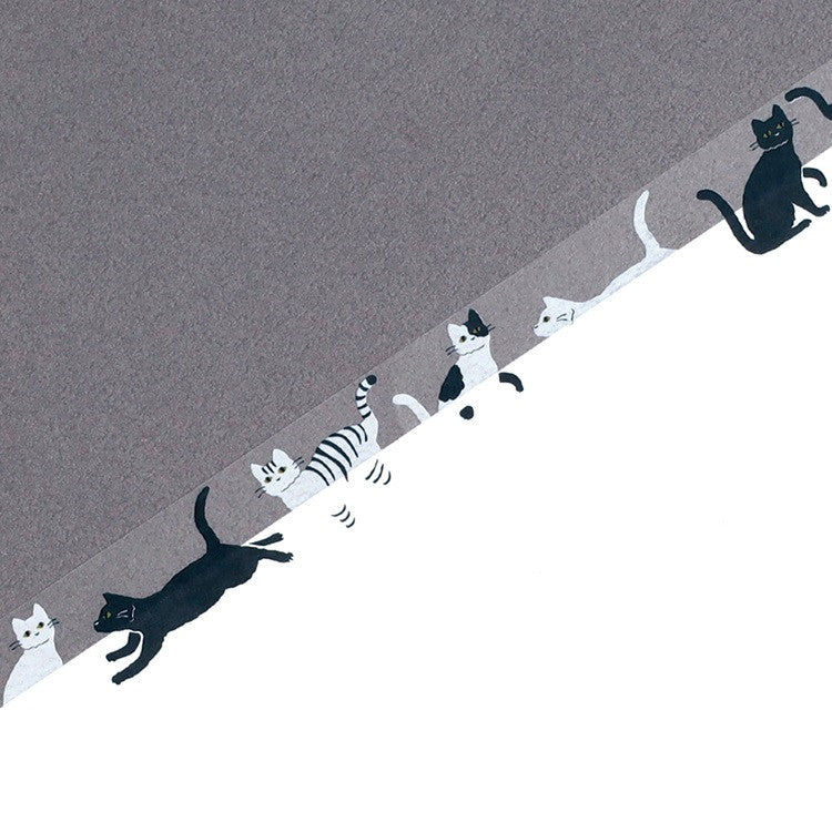 Taśma dekoracyjna | Czarno-białe koty