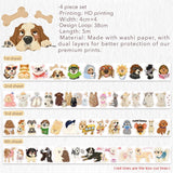 Zestaw naklejek w taśmie Washi | Wesołe szczeniaki