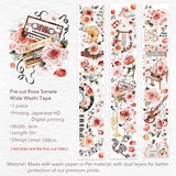 Taśma Washi Pre-Cut | Różana sonata