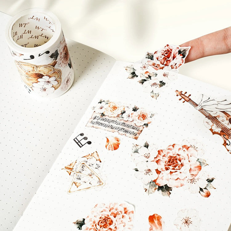 Taśma Washi Pre-Cut | Różana sonata