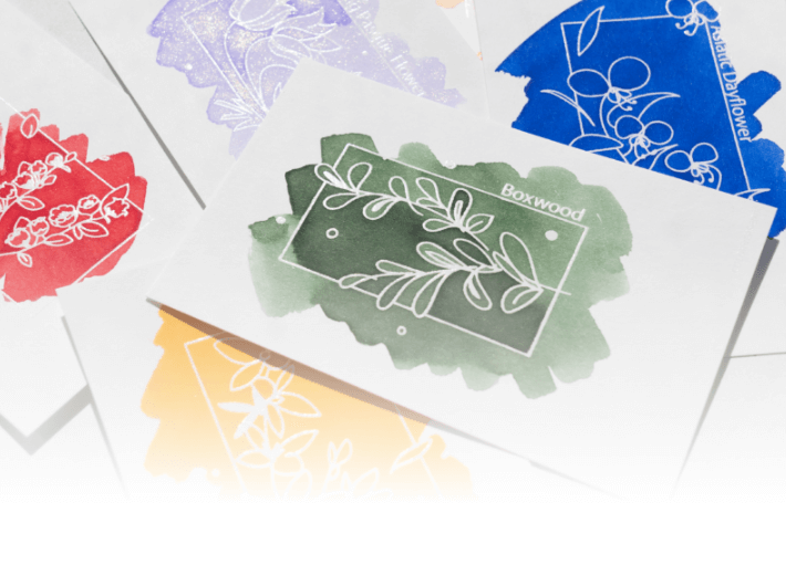 Karty do tworzenia wzorników Colorverse Ink | Dzikie kwiaty B