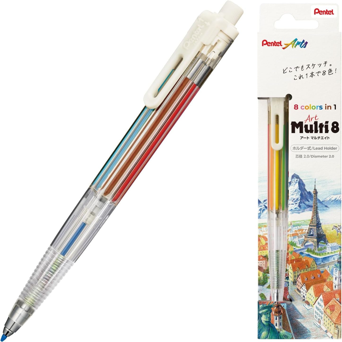 Multi Kredka Pentel 8w1