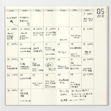 Wkład do Traveler's Notebook 017 | Kalendarz wieczny miesięczny