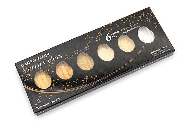 Farby akwarelowe Kuretake Gansai Tambi Starry Colors  6 sztuk