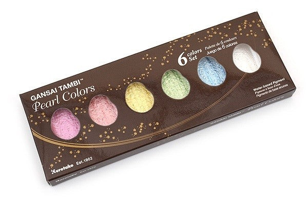 Farby akwarelowe Kuretake Gansai Tambi Pearl Colors  6 sztuk