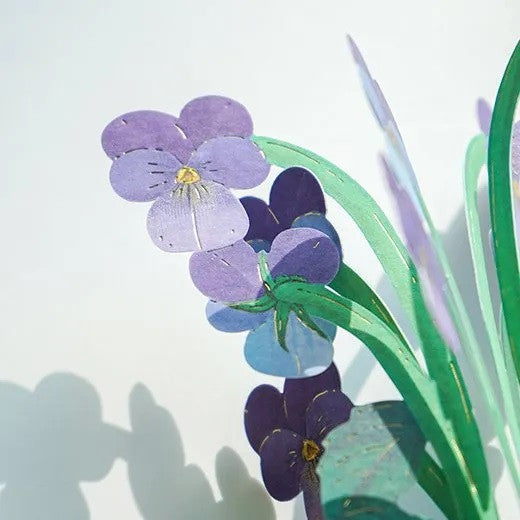 Kartka okolicznościowa 3D Blooming mini | Fiołek