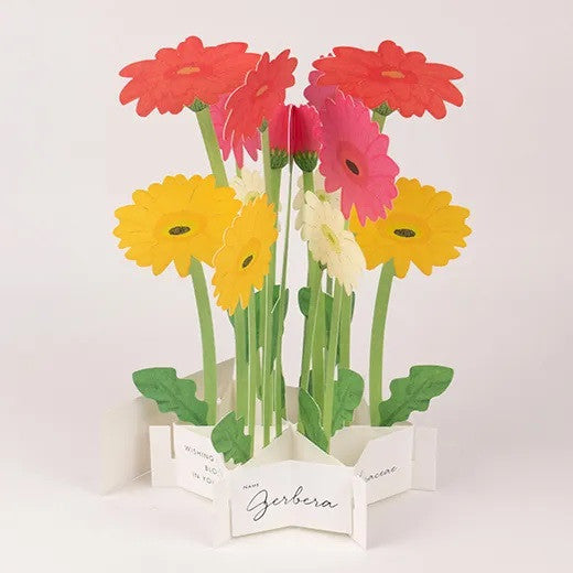 Kartka okolicznościowa 3D Blooming | Gerbery