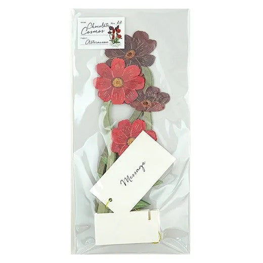 Kartka okolicznościowa 3D Blooming | Kosmosy krwistoczerwone