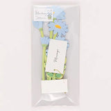 Kartka okolicznościowa 3D Blooming | Niebieskie stokrotki