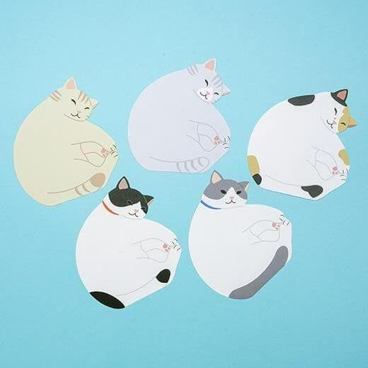 Karteczki memo | Śpiący kot