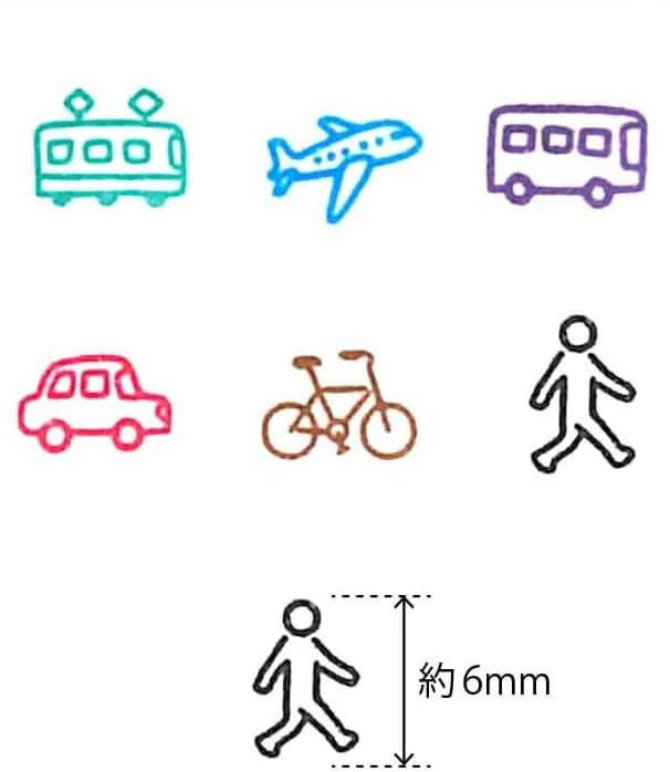 Zestaw pieczątek Pochitto Pick | Pojazdy