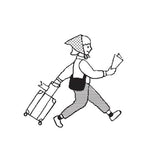 Pieczątka | Dziewczyna z walizką