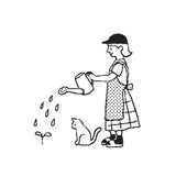 Pieczątka | Podlewająca dziewczyna