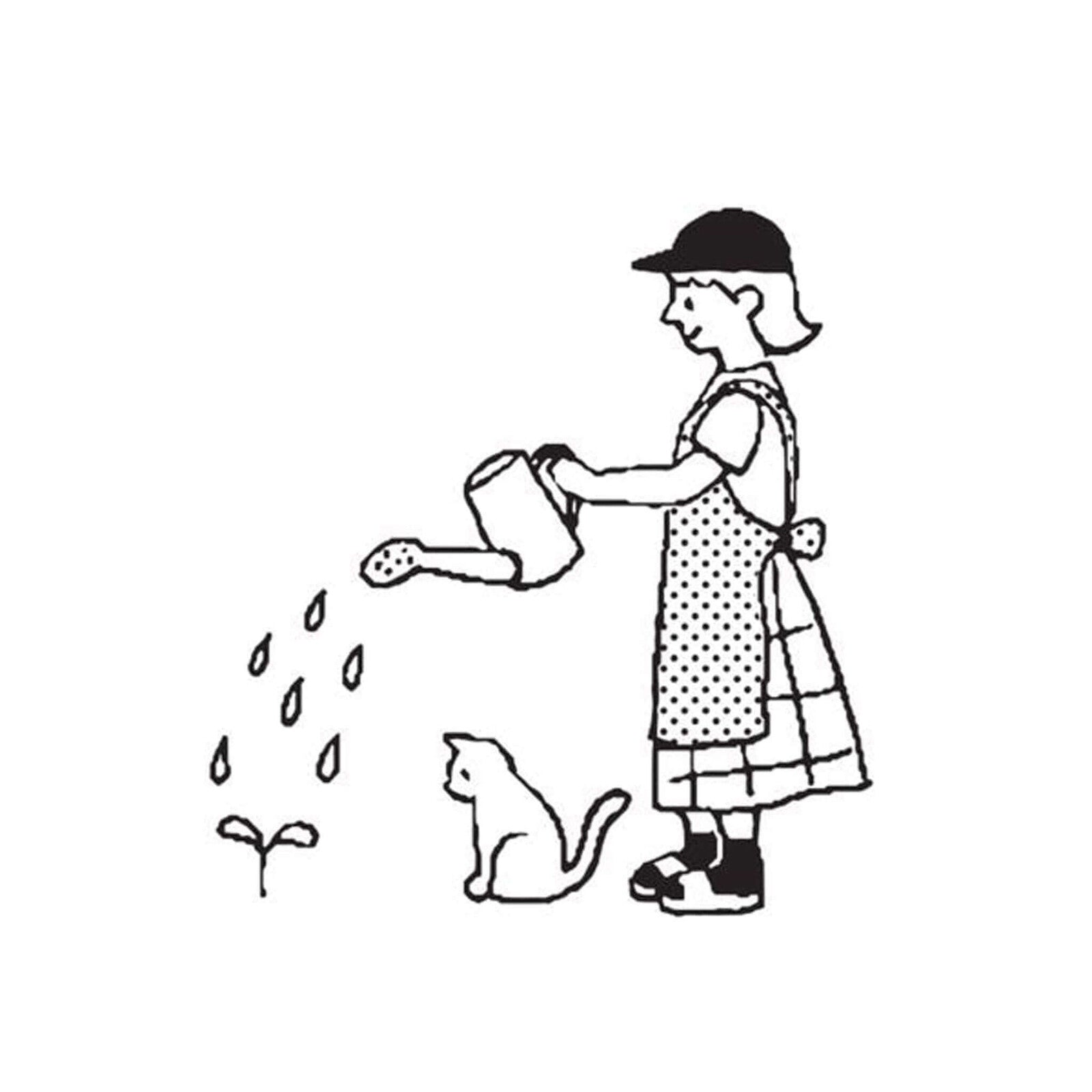 Pieczątka | Podlewająca dziewczyna