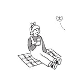 Pieczątka | Odpoczywająca dziewczyna